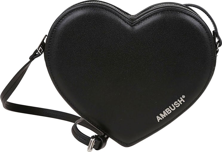 AMBUSH flat heart crossbody Zwart