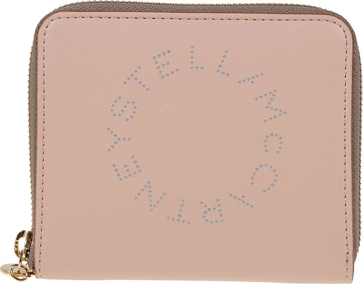 Stella McCartney zip around mini wallet bicolor Roze