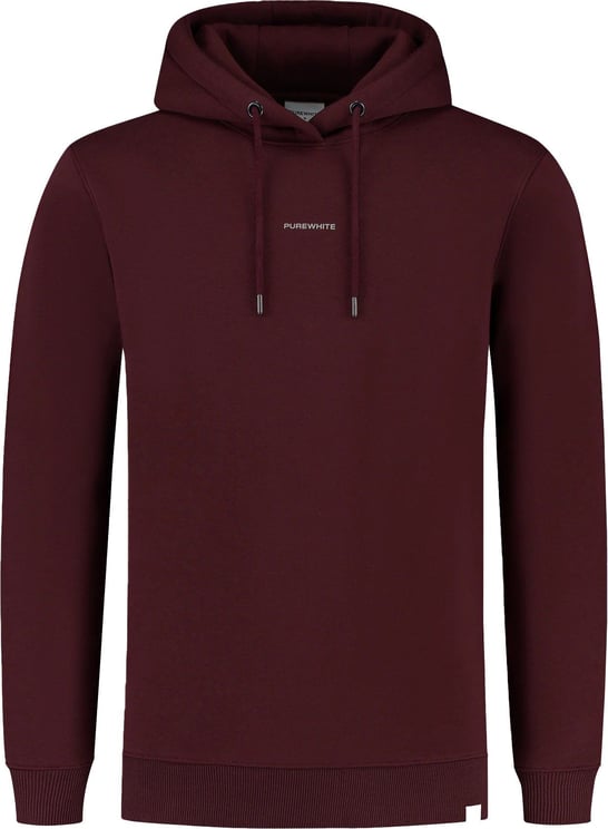 Purewhite Essential hoodie aged burgundy Paars