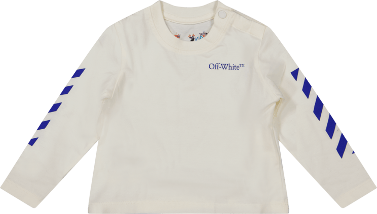 OFF-WHITE Off-White Baby Jongens T-Shirt Off White Wit