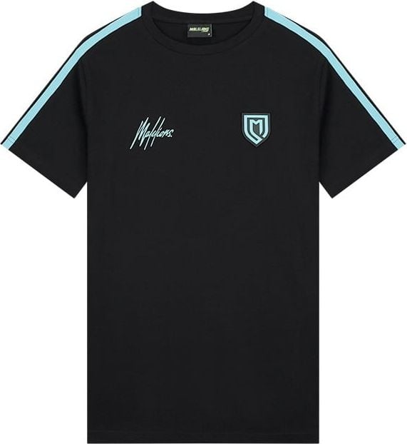 Malelions Sport Academy T-Shirt - Black/Turq Zwart