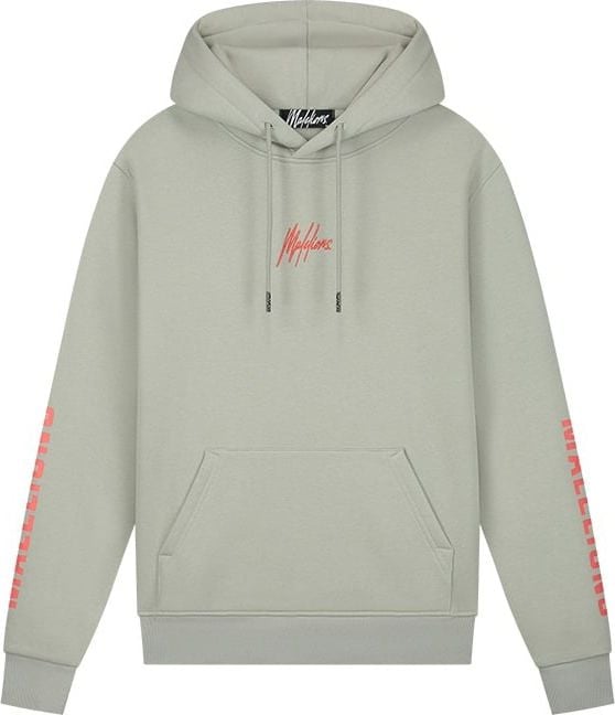 Malelions Lective Hoodie - Grey/Coral Rood