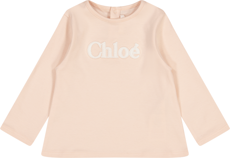 Chloé Chloe Baby Meisjes T-Shirt Off White Wit
