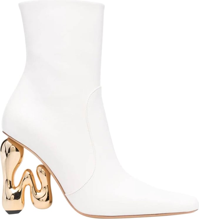 J.W. Anderson sculpted-heel leather boots Wit
