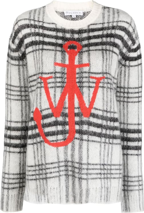 J.W. Anderson logo-embroidered check-pattern jump Divers