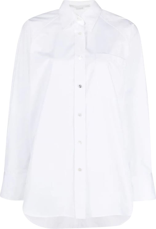 Stella McCartney long-sleeve cotton shirt Wit