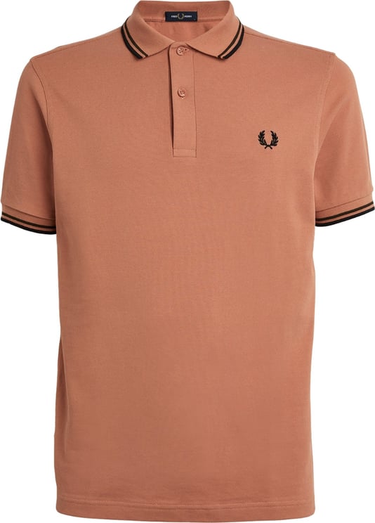 Fred Perry Fred Perry Twin Tipped Polo Shirt Light Rust Rood