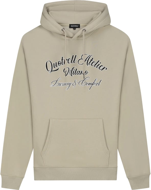 Quotrell Atelier Milano Chain Hoodie | Dark Beige/white Beige