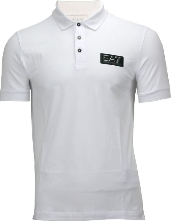 EA7 Armani EA7 3RPF78-PJBVZ Man Jersey Polo Shirt White Wit