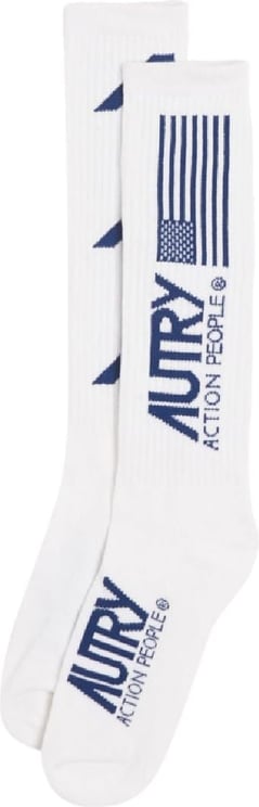 Autry socks icon white Wit