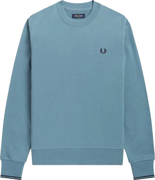 Fred Perry Fred Perry Crew Neck Sweatshirt Ash Blue Blauw