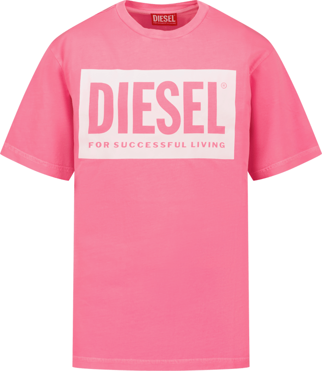 Diesel Diesel Kinder Meisjes T-Shirt Roze Roze