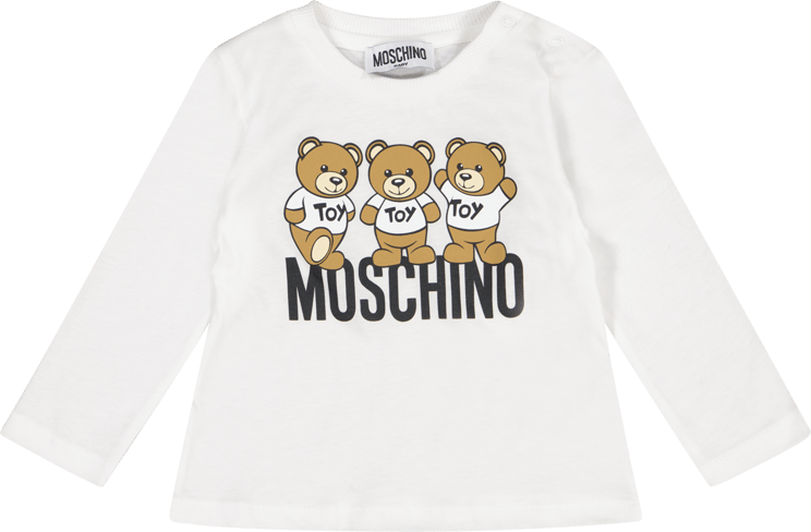 Moschino Moschino Baby Meisjes T-Shirt Off White Wit