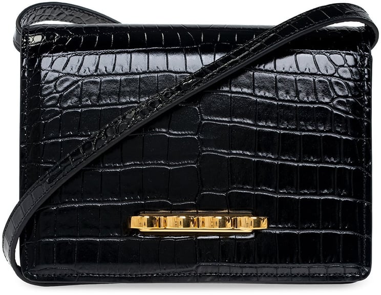 Alexander McQueen The Four Ring Crossbody Bag Zwart