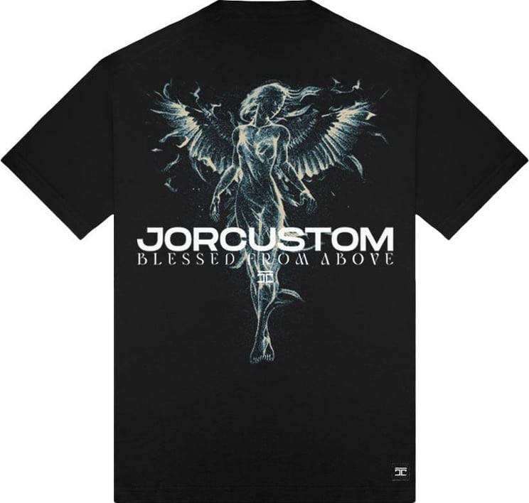 JORCUSTOM Bw-Angel Loose Fit T-Shirt Black Zwart