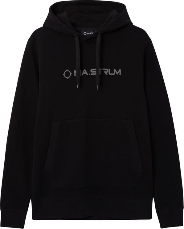 Ma.Strum Mastrum Trui Zwart Katoen maat L Chest logo hoodies zwart Zwart