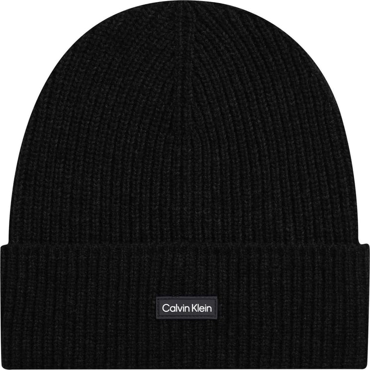 Calvin Klein Calvin Klein Muts Zwart Wol One Size mutsen zwart Zwart