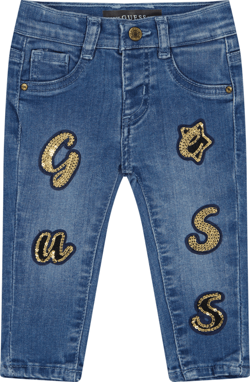Guess Guess Baby Meisjes Jeans Blauw Blauw