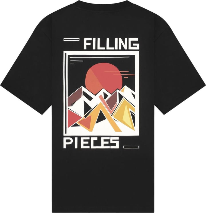 Filling Pieces T-shirt Sunset Black Zwart