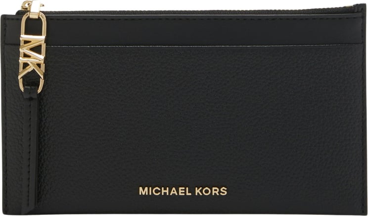 Michael Kors Large Zip Card Case Portemonnee Zwart