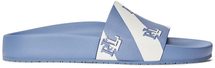 Ralph Lauren Audrina Logo Slides Sandals Blauw