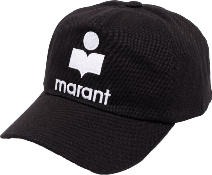 Isabel Marant casquette en coton a logo brode 2 Zwart