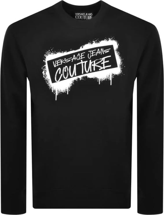 Versace Versace Jeans Couture Graffiti Sweater Zwart Zwart