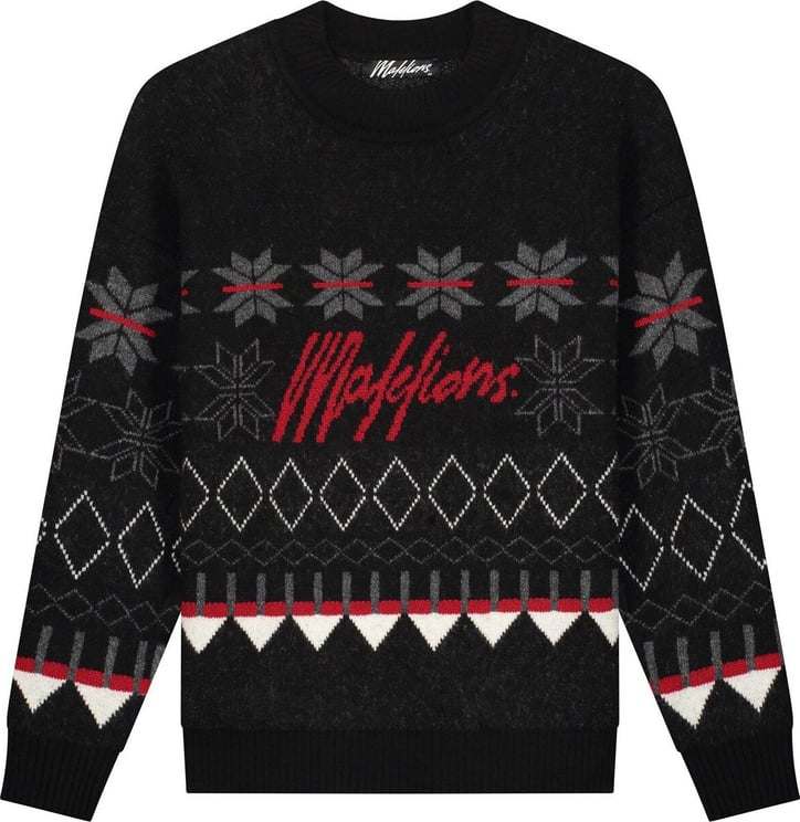 Malelions Men Christmas Sweater Zwart