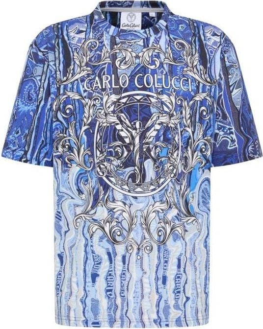Carlo Colucci Carlo Colucci Heren T-shirt Blauw C3722/101 Blauw