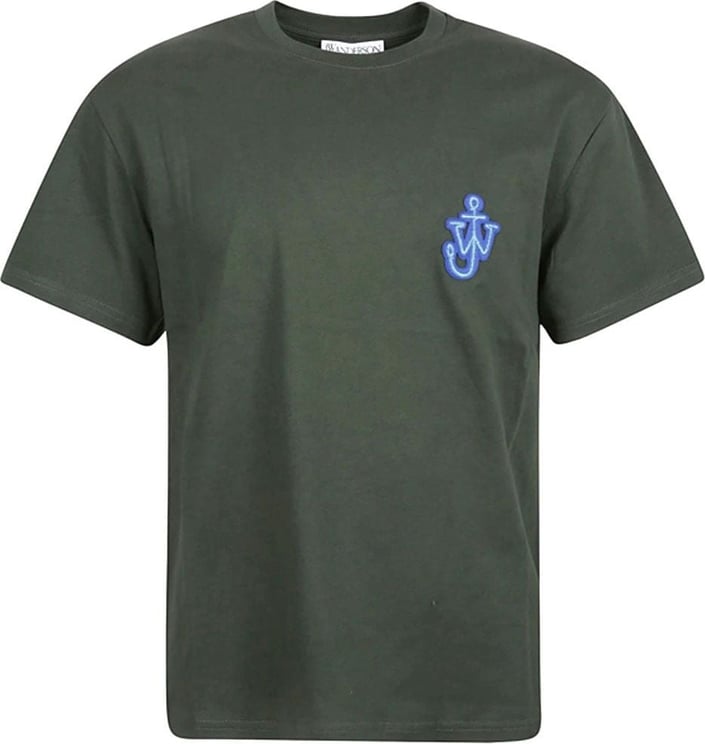 J.W. Anderson t shirt en coton a patch logo 3 Groen