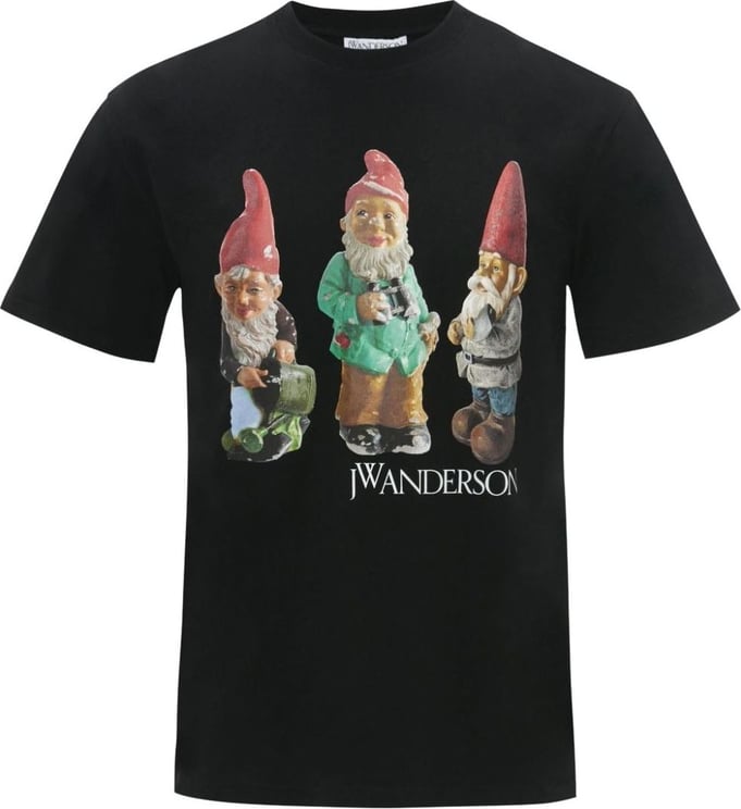 J.W. Anderson t shirt gnome trio en coton Zwart