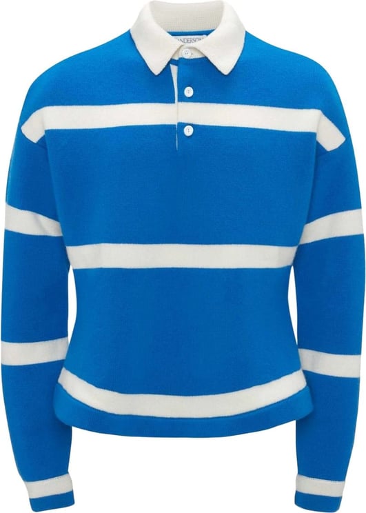 J.W. Anderson polo raye a manches longues Blauw
