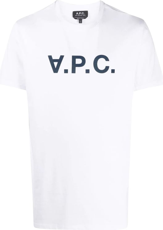 A.P.C. t-shirt vpc blanc darkblue (navy) Blauw