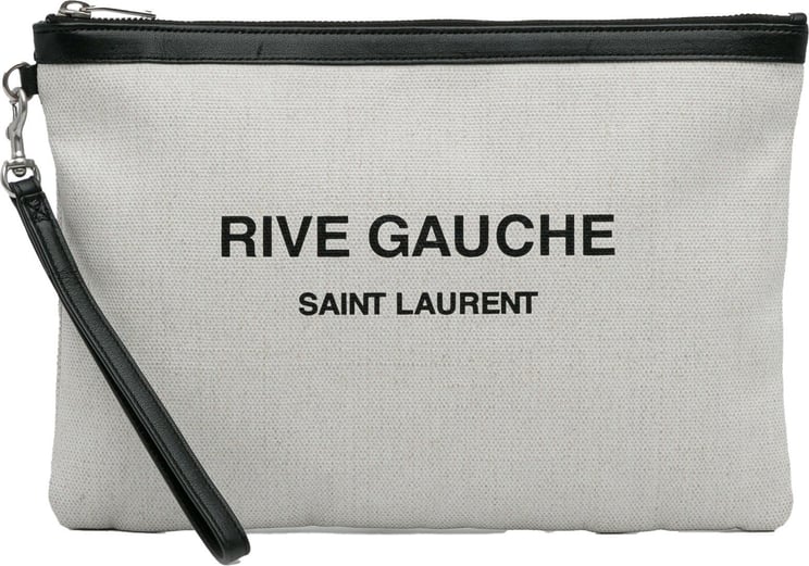 Saint Laurent Rive Gauche Clutch Wit