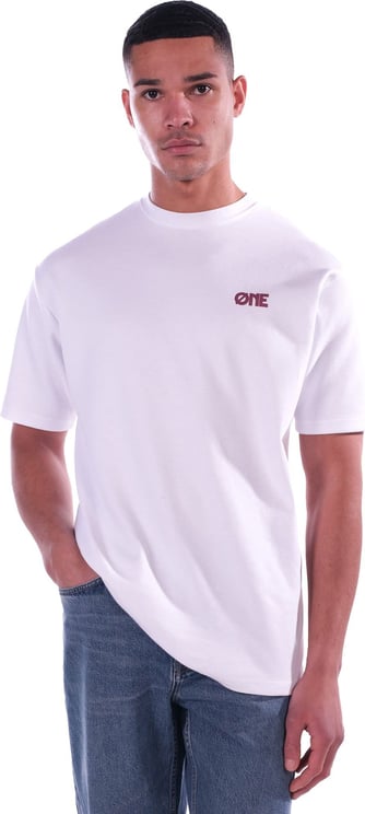 Øne First Movers T-Shirt Grass Backpiece White Wit