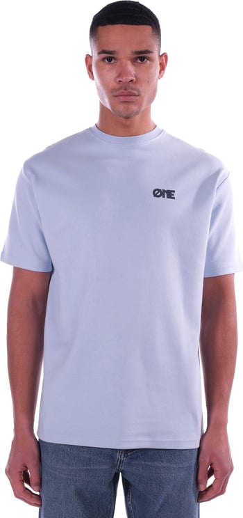 Øne First Movers T-Shirt Puff Big Back Logo BabyBlue Blauw