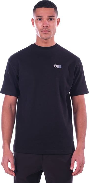Øne First Movers T-Shirt Puff Small Front Logo Black Zwart