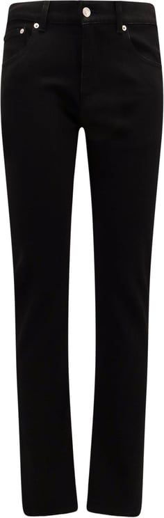 Alexander McQueen Stretch cotton trouser with McQueen Graffiti logo Zwart