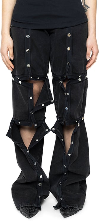 The Attico 'LONG' PANTS BLACK Zwart