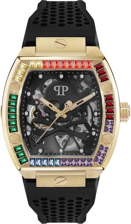 Philipp Plein PWBAA1623 The $keleton automatisch horloge 44 mm Zwart