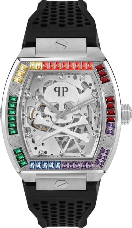 Philipp Plein PWBAA1423 The $keleton automatisch horloge 44 mm Zilver