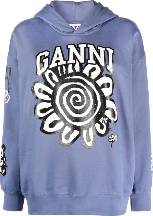 Ganni Sweaters Blue Blauw