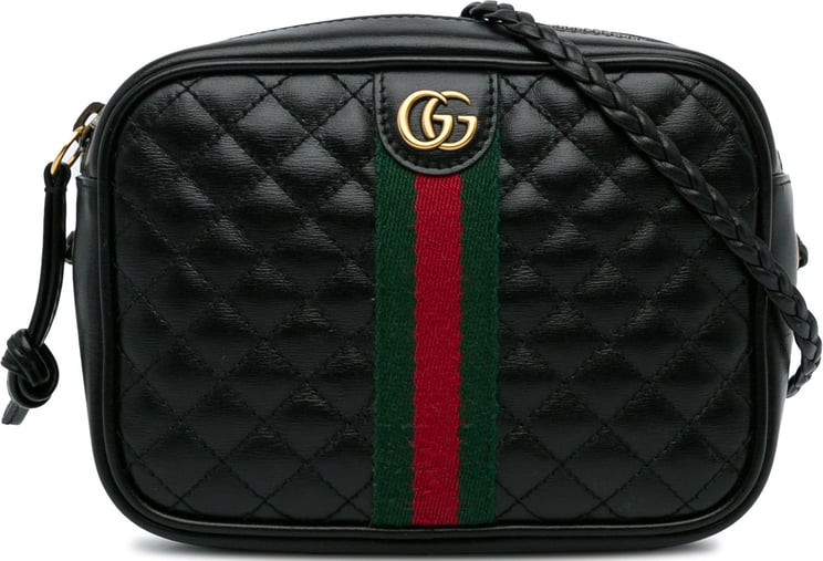 Gucci Mini Trapuntata Quilted Camera Bag Zwart
