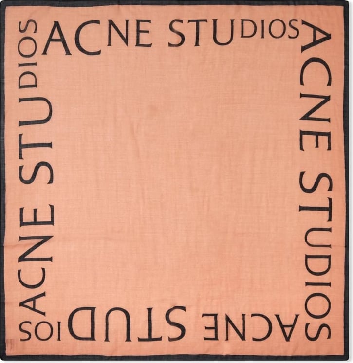 Acne Studios Varbone Logo Wool Scarf Roze