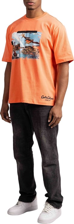 Carlo Colucci C3439 78 Icarius T-Shirt Heren Oranje Oranje