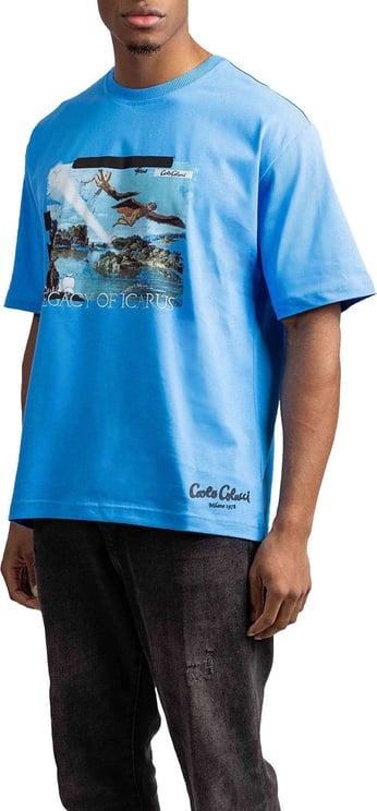 Carlo Colucci C3439 16 Icarius T-Shirt Heren Blauw Blauw