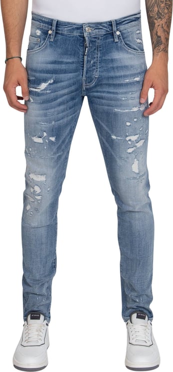 My Brand Distresses Jeans Nave Blue Blauw