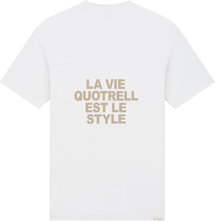 Quotrell La Vie T-shirt | Off White/oat Wit