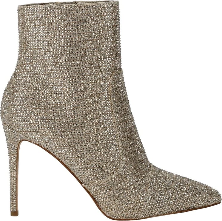 Michael Kors Rue Strass Gold Heeled Ankle Boot Gold Goud