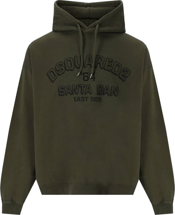 Dsquared2 Loose Fit Military Green Hoodie Green Groen